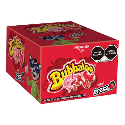 Chicle fresa caja