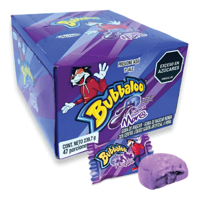 Chicle mora caja